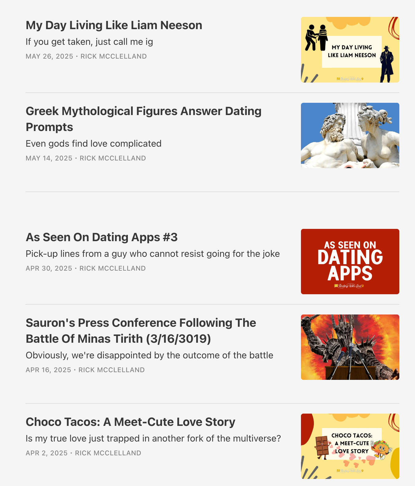 Comedy Site Preview